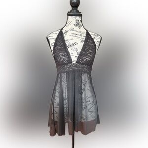 Victoria's Secret Black Lace Chemise